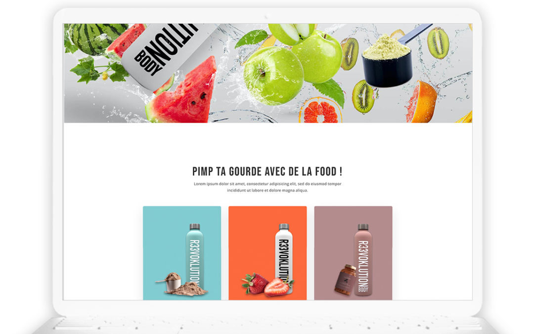 Création boutique en ligne pour la vente de gourde healthy