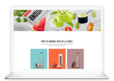 Création boutique en ligne pour la vente de gourde healthy